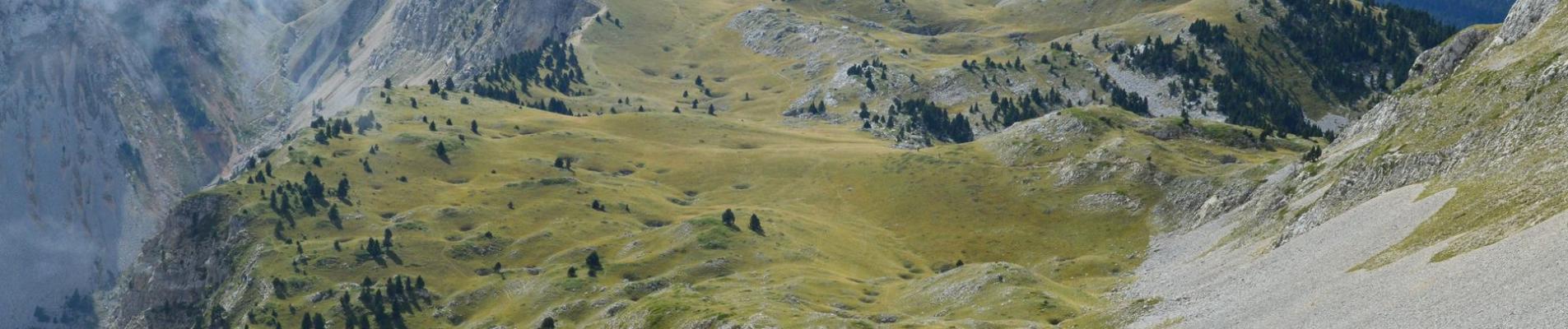 Scenic view of the Vercors Massif landscape in Auvergne-Rhône-Alpes, France.