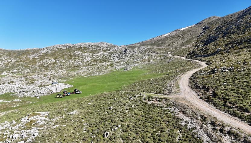 Pisten am Mount Giona