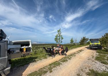 Kroatien Hoch über der Kvarner Bucht